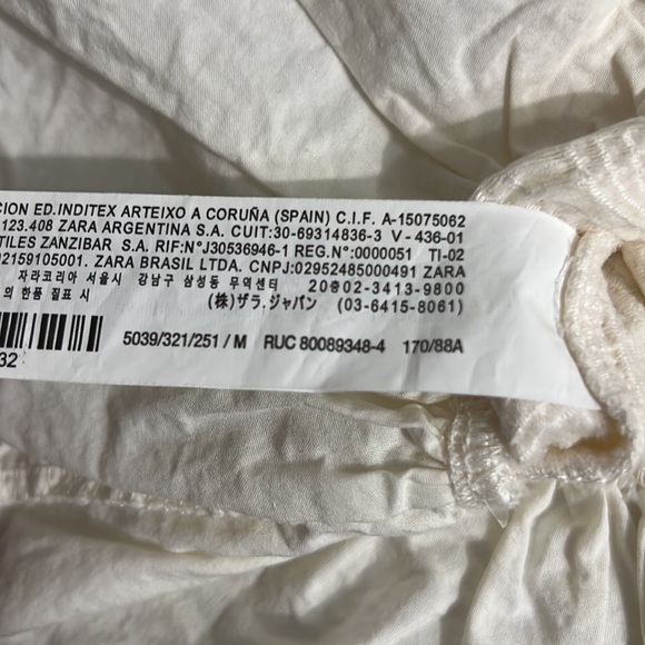 Zara combination cream textured crop top - Picture 4 of 4